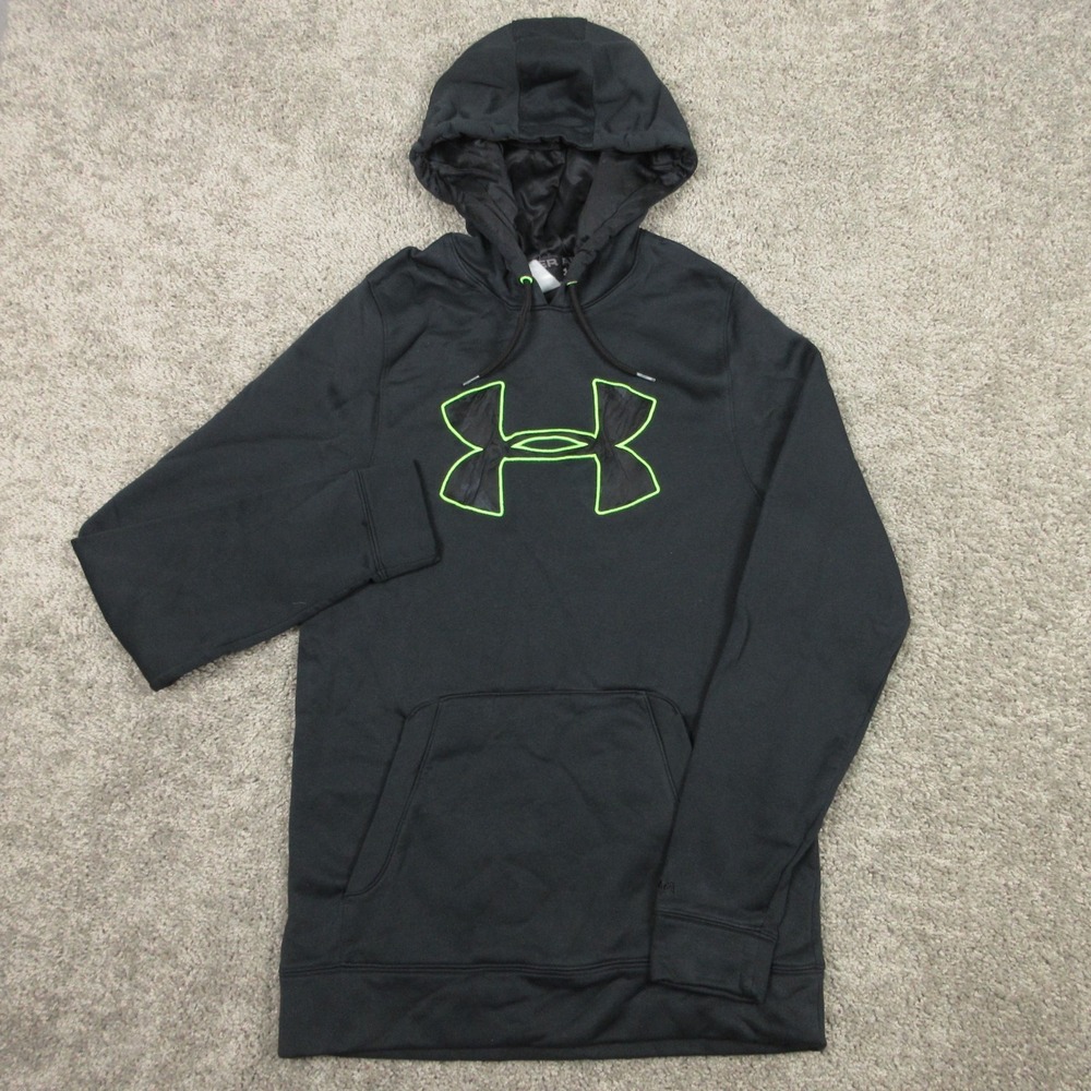 Under Armour Sweater‎ Mens Medium Black Storm Fleece Pullover Hoodie Sweatshirt